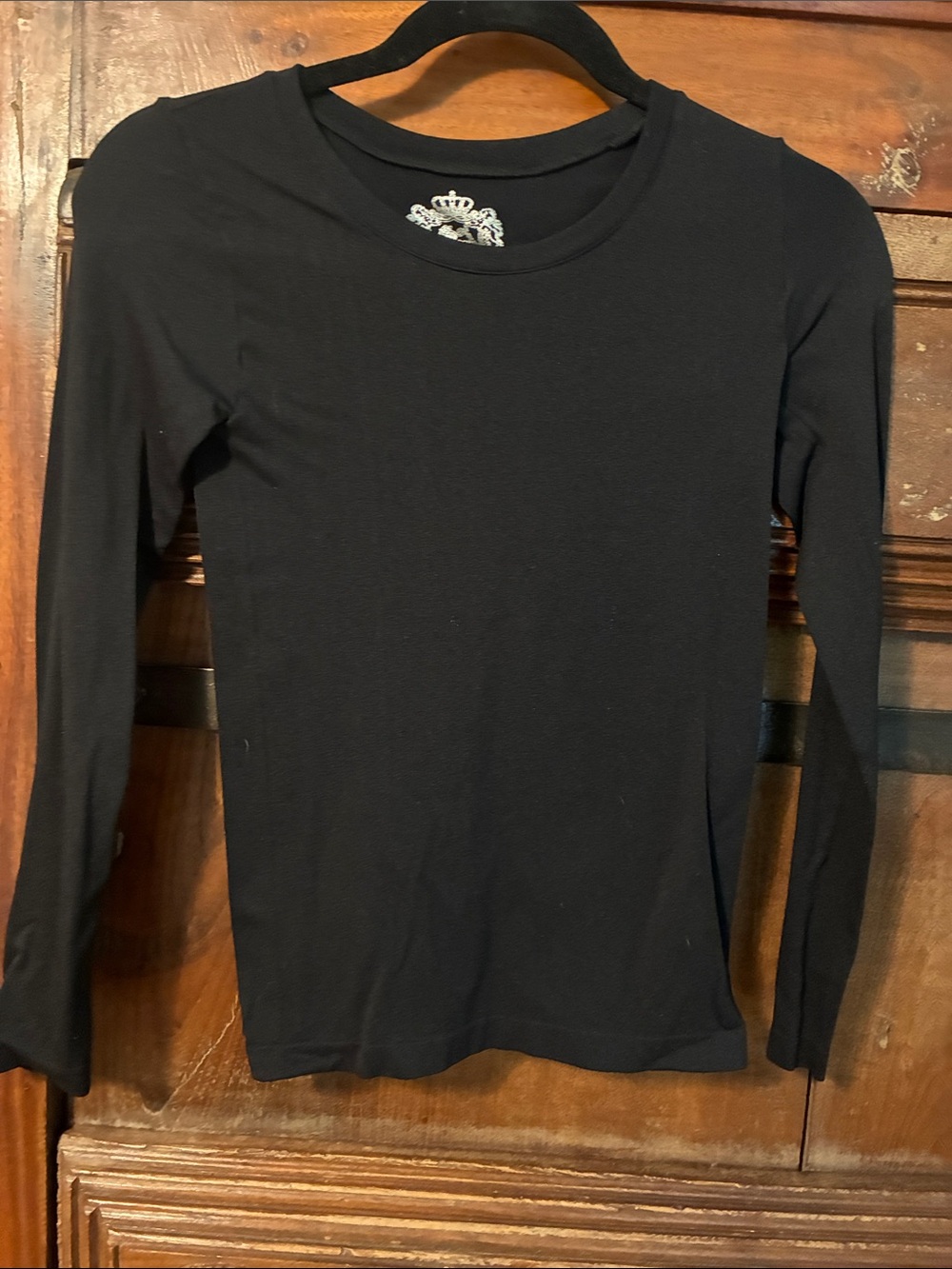 Sugarlips Black Long-Sleeve Crewneck Top